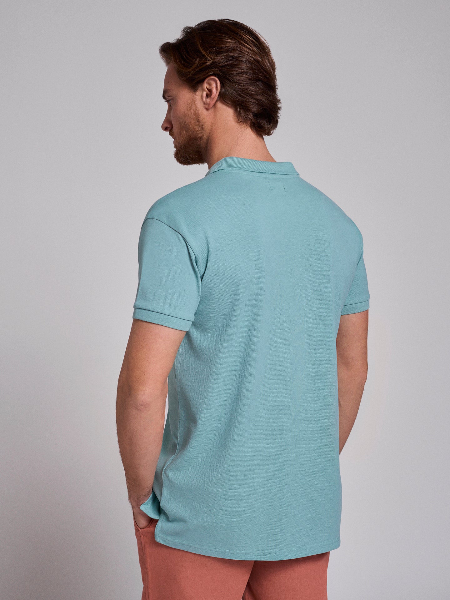POLO VERDE MANGA CORTA REGULAR FIT MR. AZUL