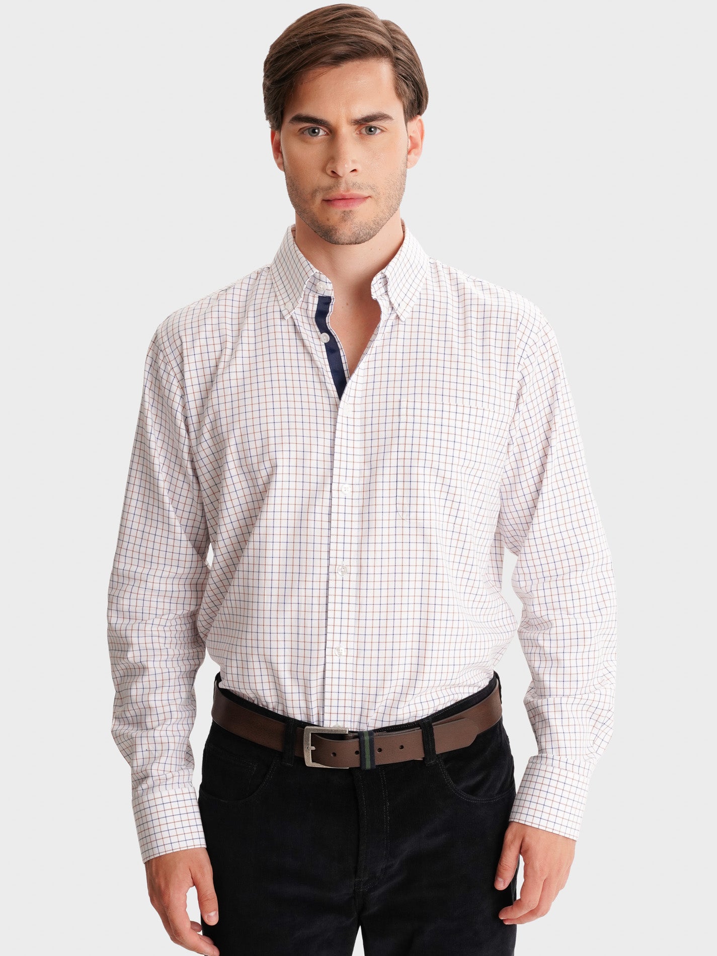 CAMISA MR BLANCA REGULAR FIT. AZUL