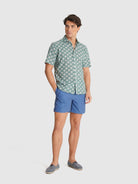 CAMISA VERDE MANGA CORTA REGULAR FIT MR. AZUL