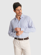 CAMISA SARGA AZUL MANGA LARGA CLASSIC FIT MR. AZUL