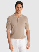 BEIGE SHORT SLEEVE REGULAR FIT POLO MARK BELLUCCI