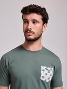 CAMISETA ALGODÓN VERDE MANGA CORTA REGULAR FIT MR. AZUL