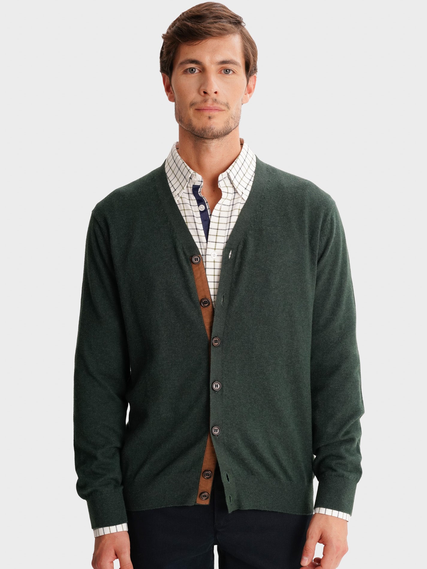 JERSEY FINO VERDE MANGA LARGA AJUSTE REGULAR MR. AZUL