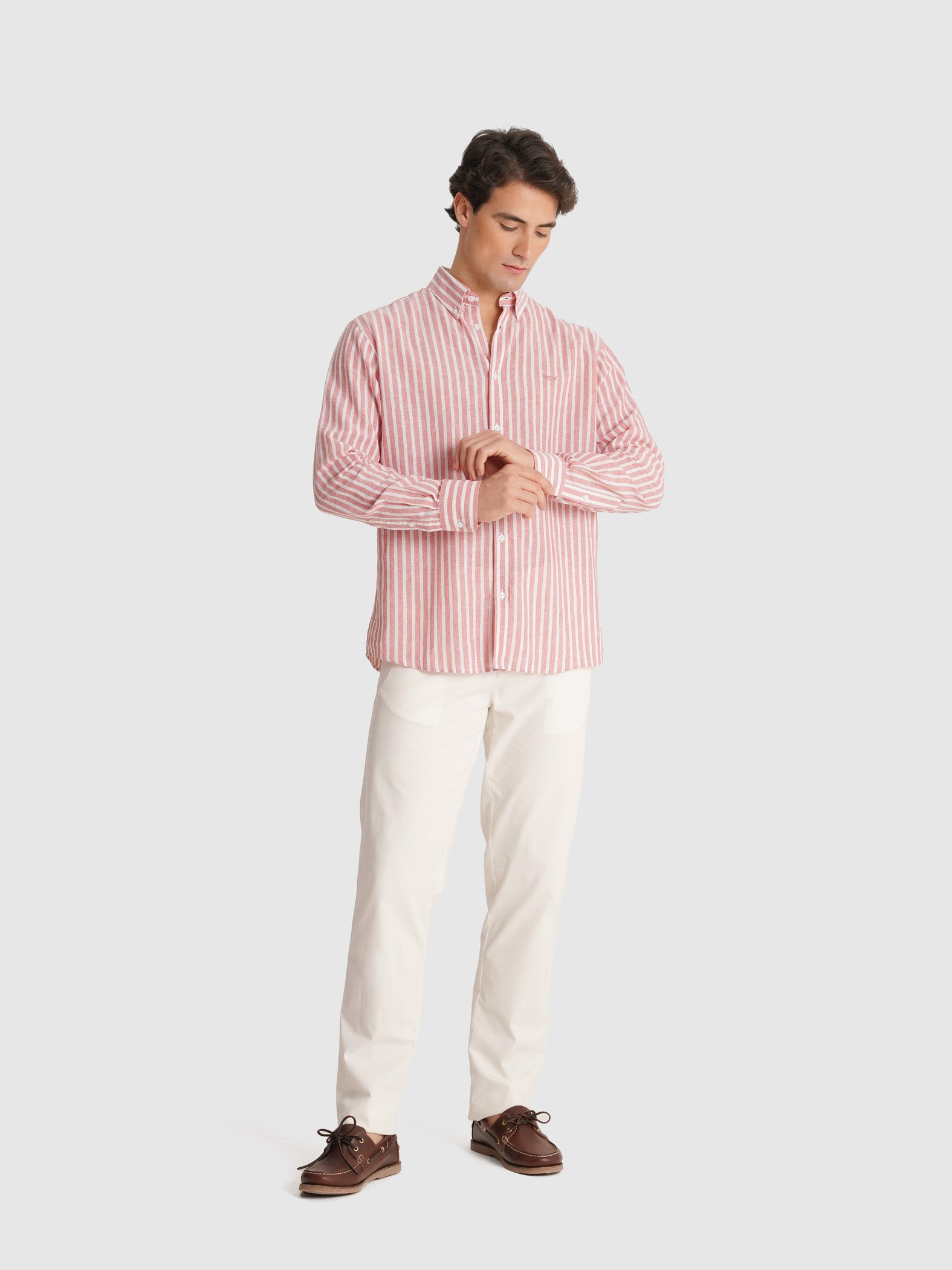 CAMISA MR ROJA MANGA LARGA REGULAR FIT. AZUL