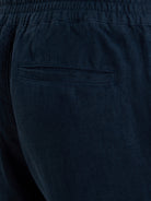 REGULAR FIT BLUE LINEN TROUSERS MARK BELLUCCI