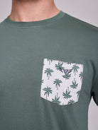 CAMISETA ALGODÓN VERDE MANGA CORTA REGULAR FIT MR. AZUL