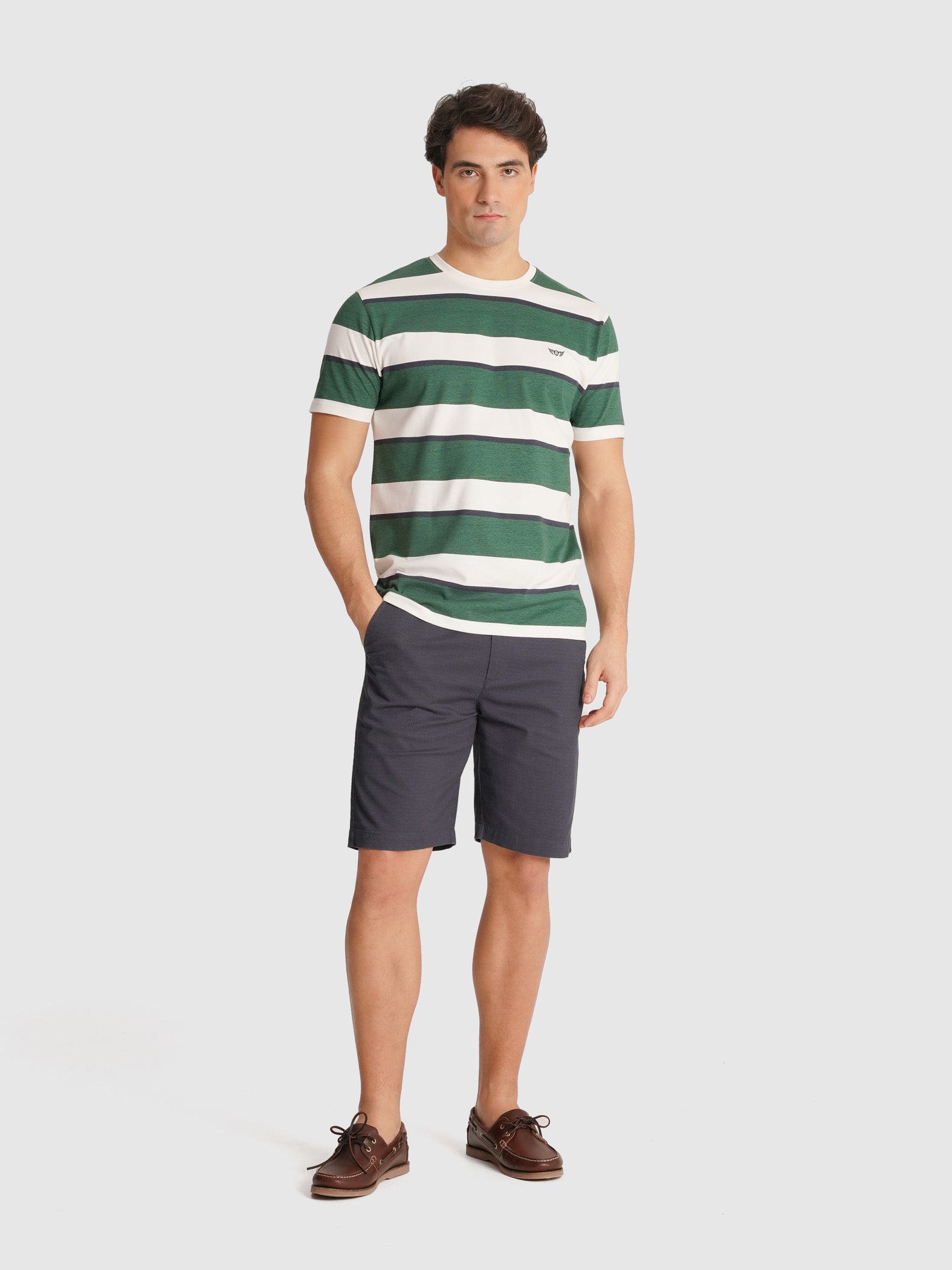 GREEN T-SHIRT SHORT SLEEVE REGULAR FIT MR. BLUE