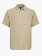 CAMISA ALGODÓN VERDE MANGA CORTA REGULAR FIT MR. AZUL