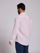 CAMISA LINO ROSA MANGA LARGA SASTRERÍA MARK BELLUCCI