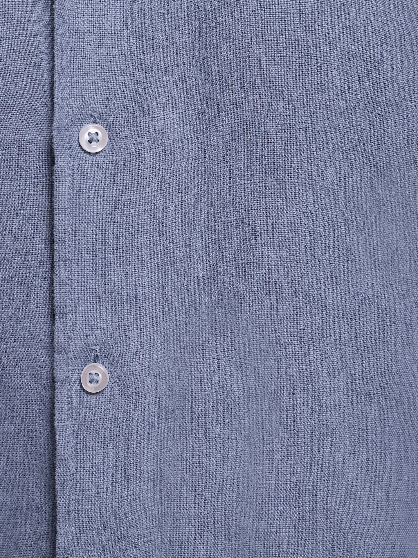 BLUE LINEN SHIRT LONG SLEEVE TAILORED FIT MARK BELLUCCI