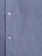 BLUE LINEN SHIRT LONG SLEEVE TAILORED FIT MARK BELLUCCI
