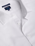 WHITE POPPLINE LONG SLEEVE SHIRT CLASSIC FIT MR. BLUE