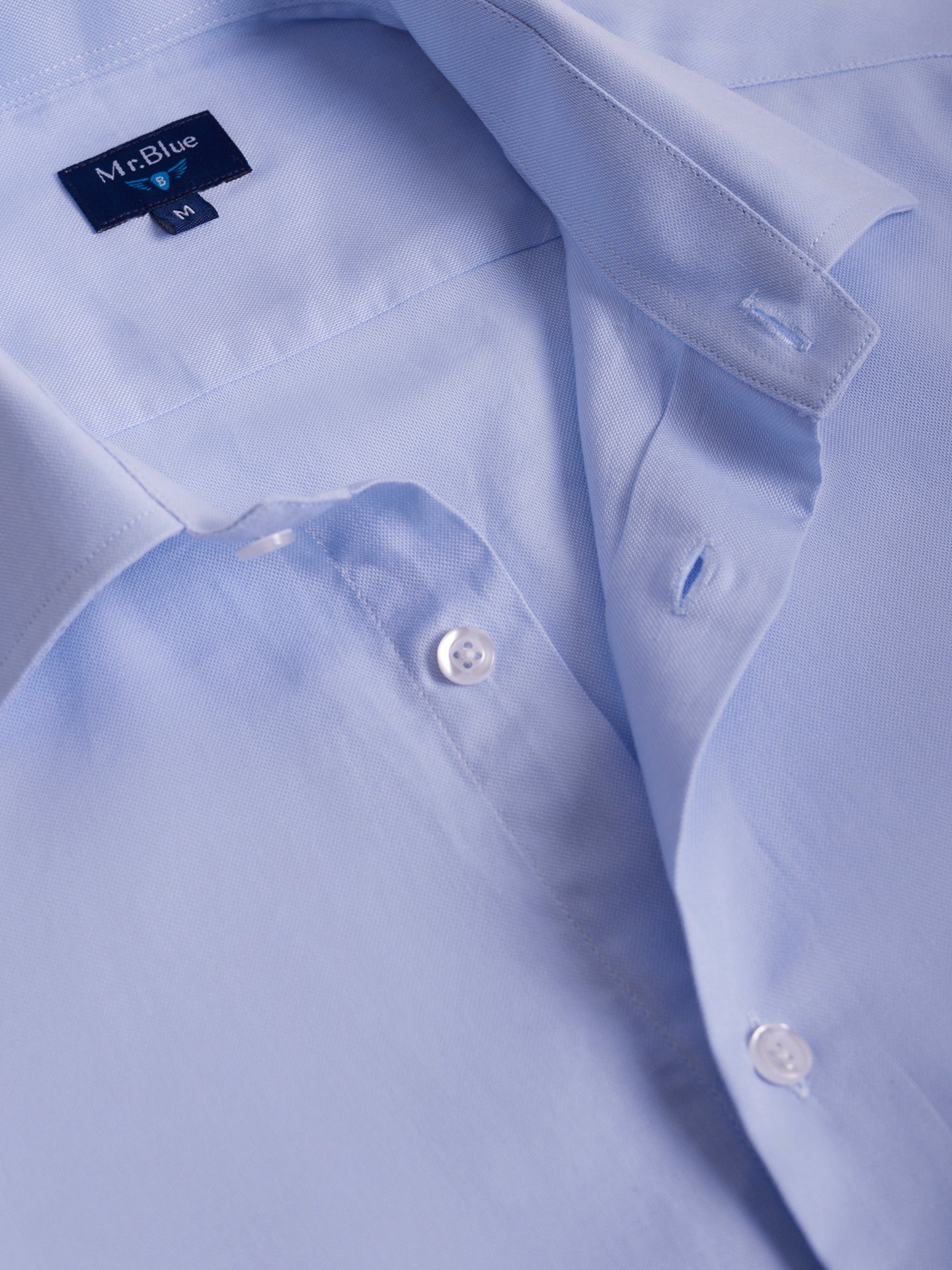 CAMISA MR AZUL SLIM FIT. AZUL