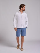 CAMISA LINHO TAILORED FIT BRANCA LISA MARK BELLUCCI