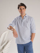 CAMISA MR AZUL MANGA LARGA REGULAR FIT. AZUL