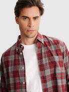 CAMISA FLANELA VERMELHA REGULAR FIT MR. BLUE