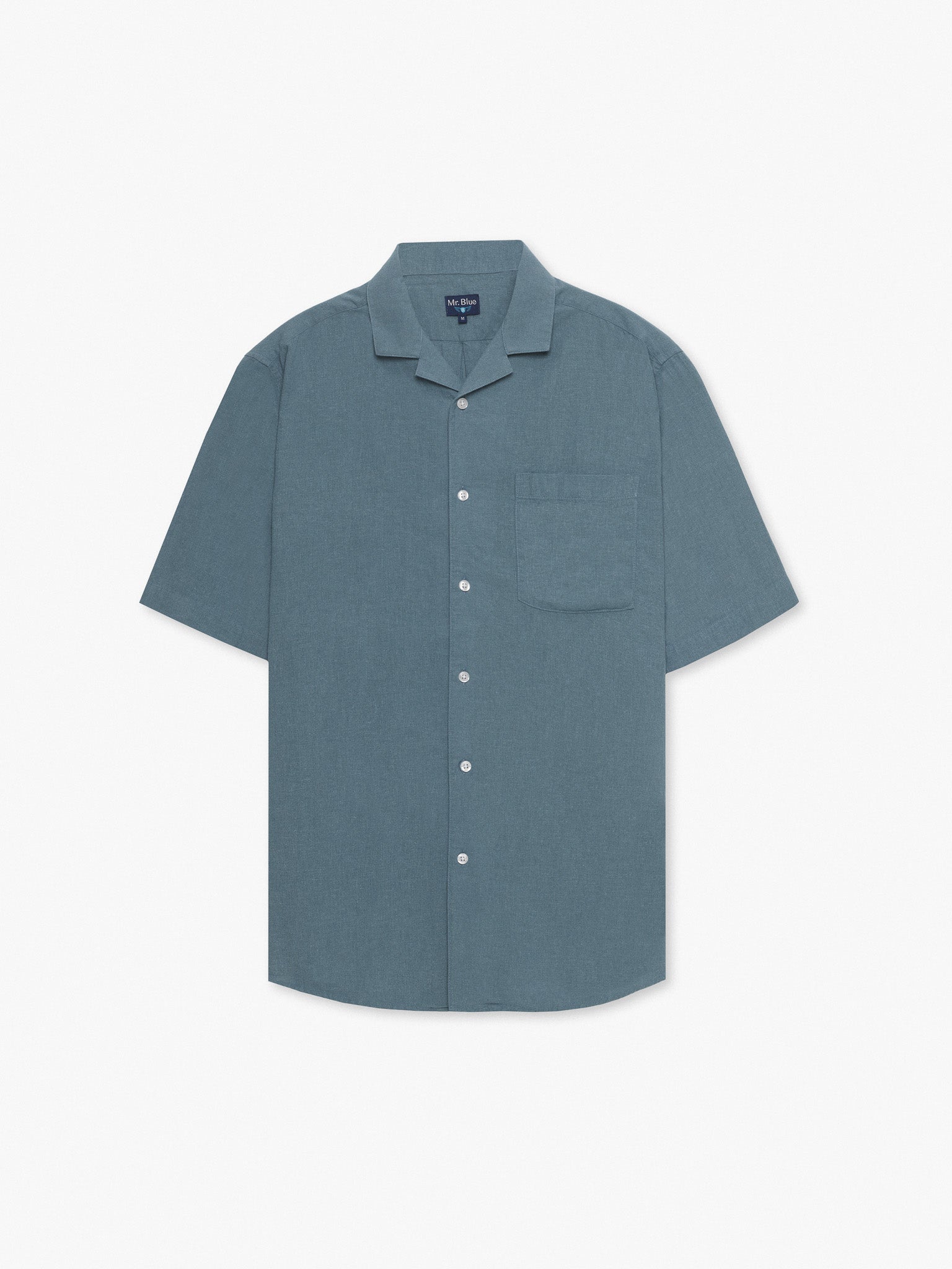 CAMISA AZUL MANGA CURTA REGULAR FIT MR. BLUE