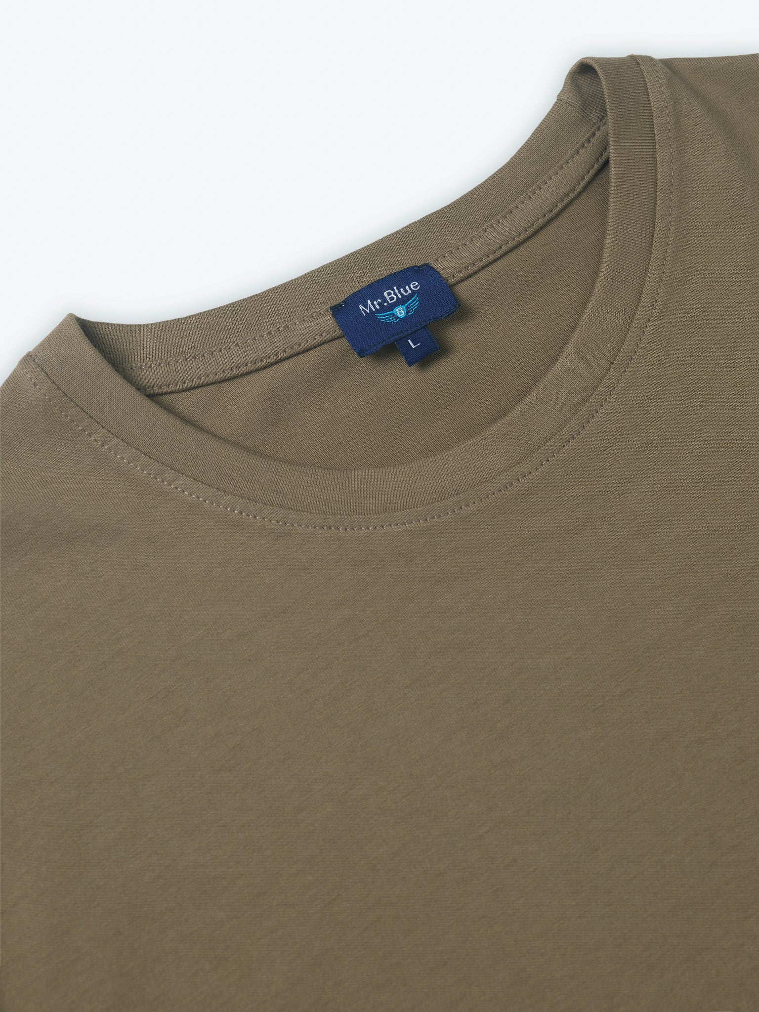 REGULAR FIT SHORT SLEEVE BROWN T-SHIRT MR. BLUE