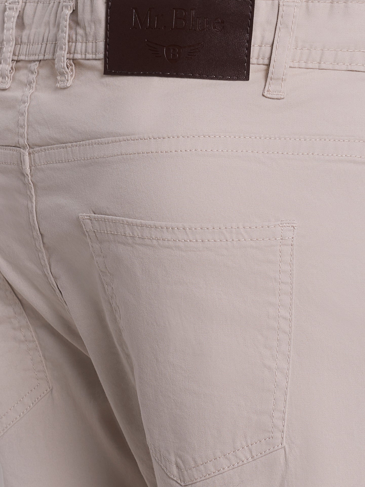 BEIGE COTTON REGULAR FIT MR. BLUE