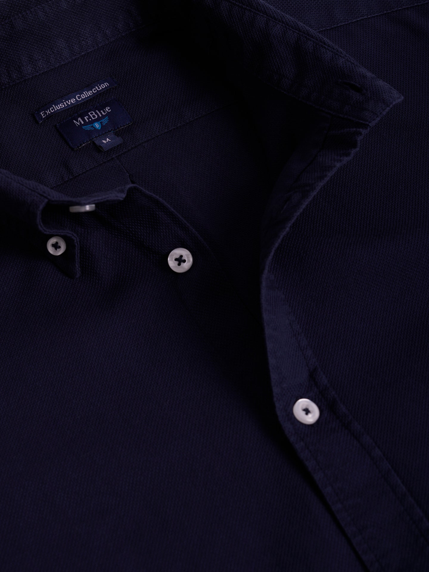 BLUE REGULAR FIT MR SHIRT. BLUE