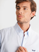 BLUE REGULAR FIT MR SHIRT. BLUE