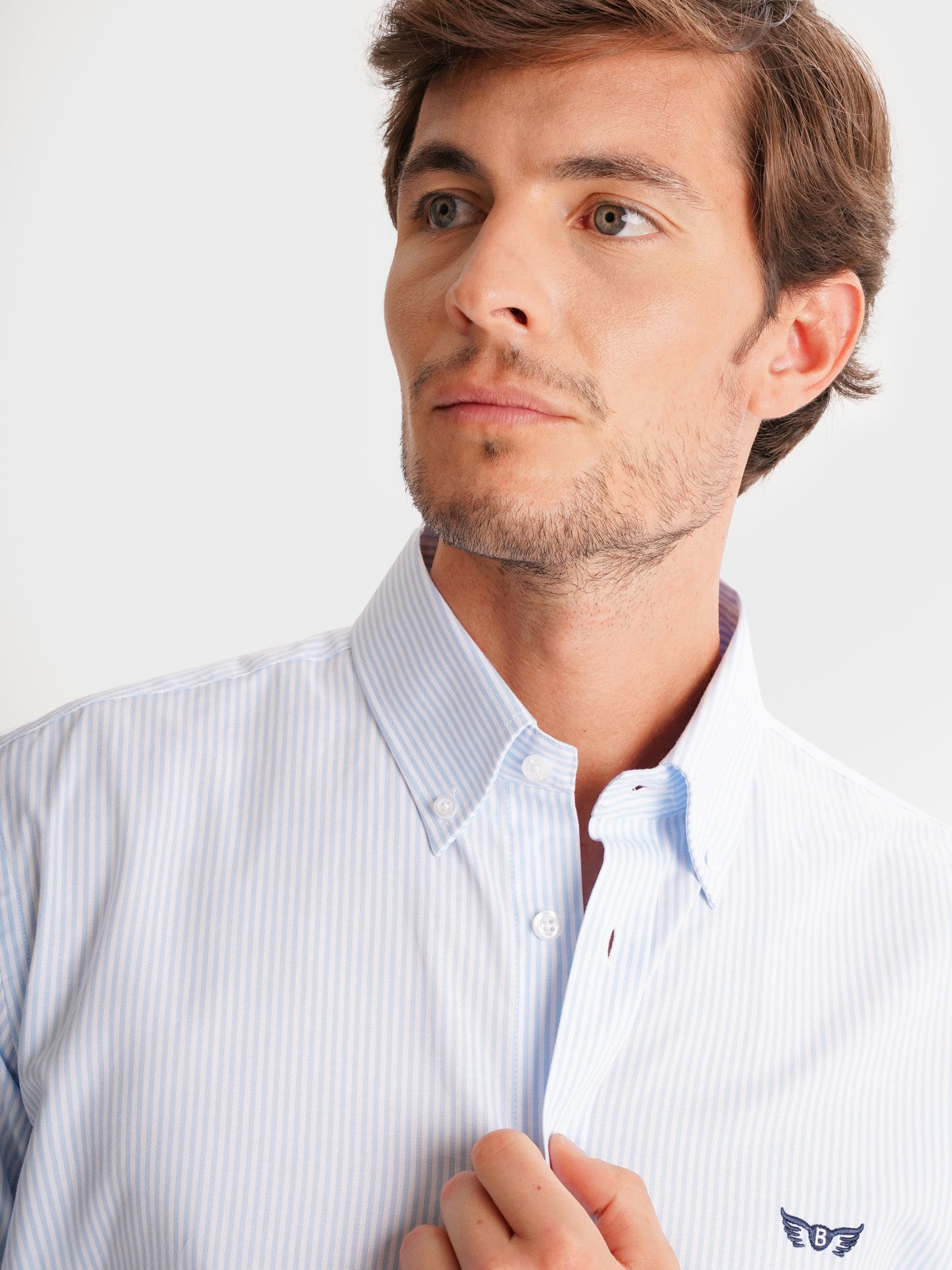 BLUE REGULAR FIT MR SHIRT. BLUE