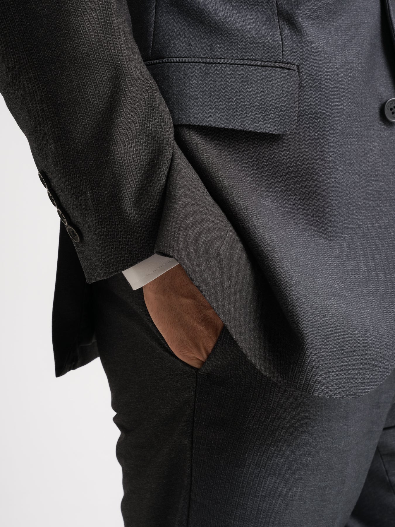 Traje Gris Con Liso Mr. Blue
