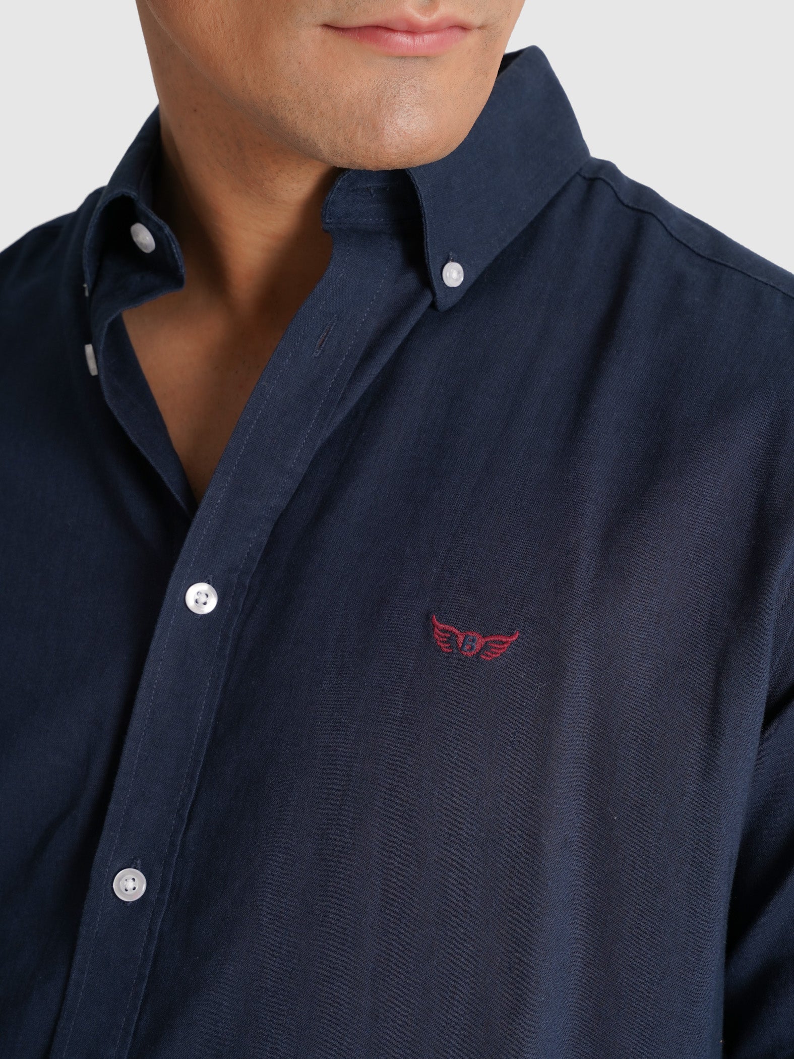 CAMISA MR AZUL MANGA LARGA REGULAR FIT. AZUL
