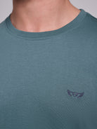 CAMISETA ALGODÓN VERDE MANGA CORTA REGULAR FIT MR. AZUL