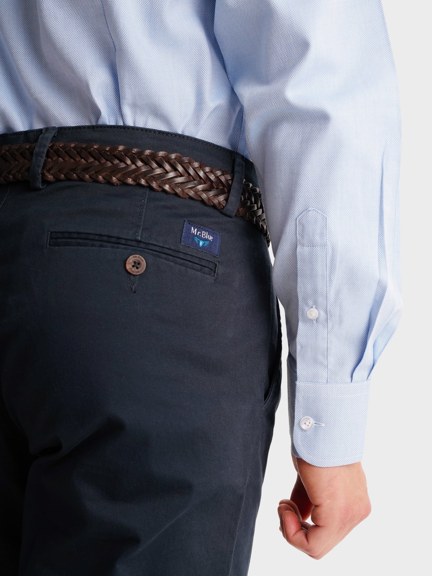 BLUE SLIM FIT TROUSERS MR. BLUE