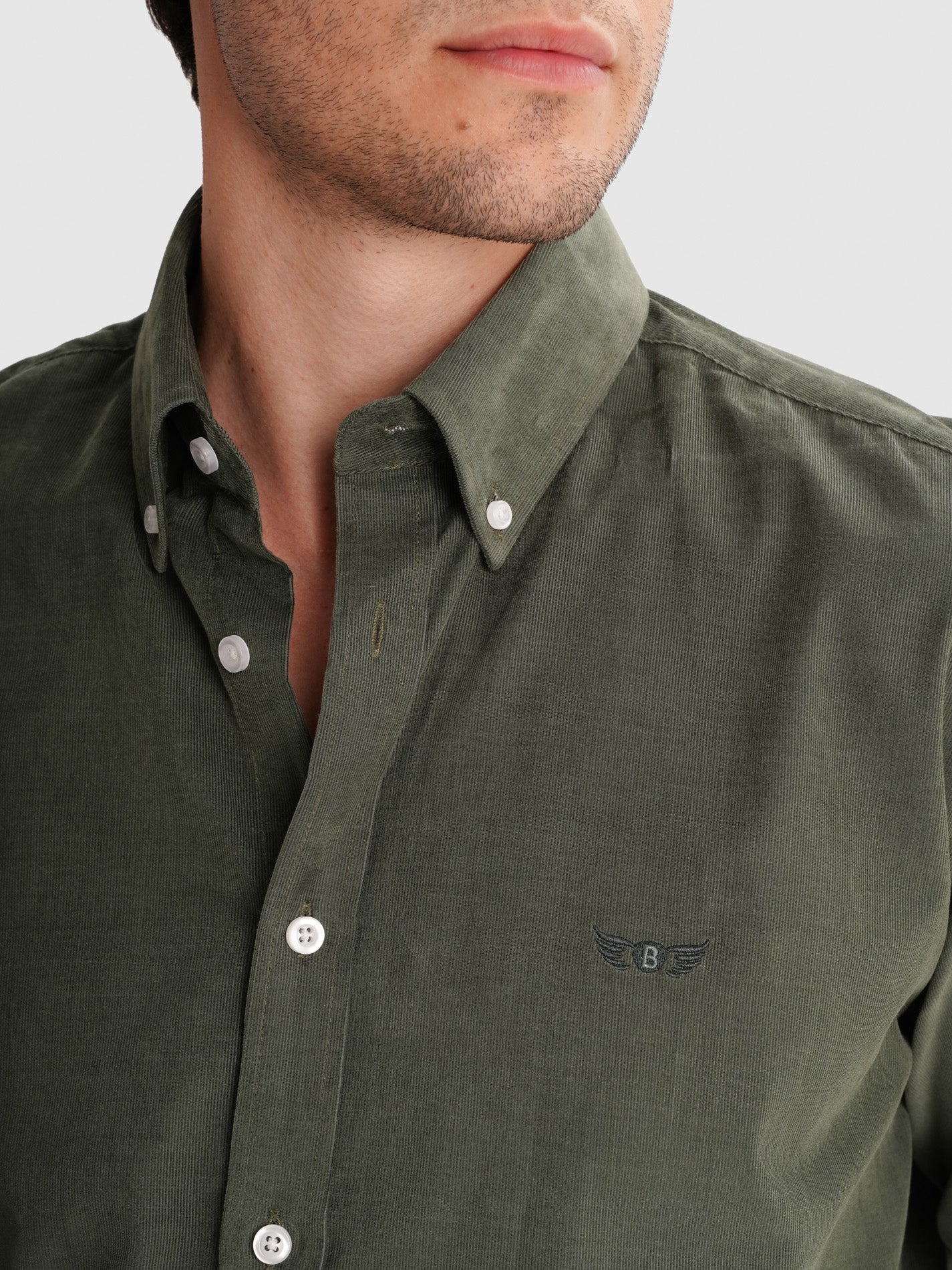 GREEN REGULAR FIT MR SHIRT. BLUE