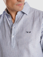 CAMISA MR AZUL MANGA LARGA REGULAR FIT. AZUL