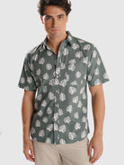 GREEN SHIRT SHORT SLEEVE REGULAR FIT MR. BLUE