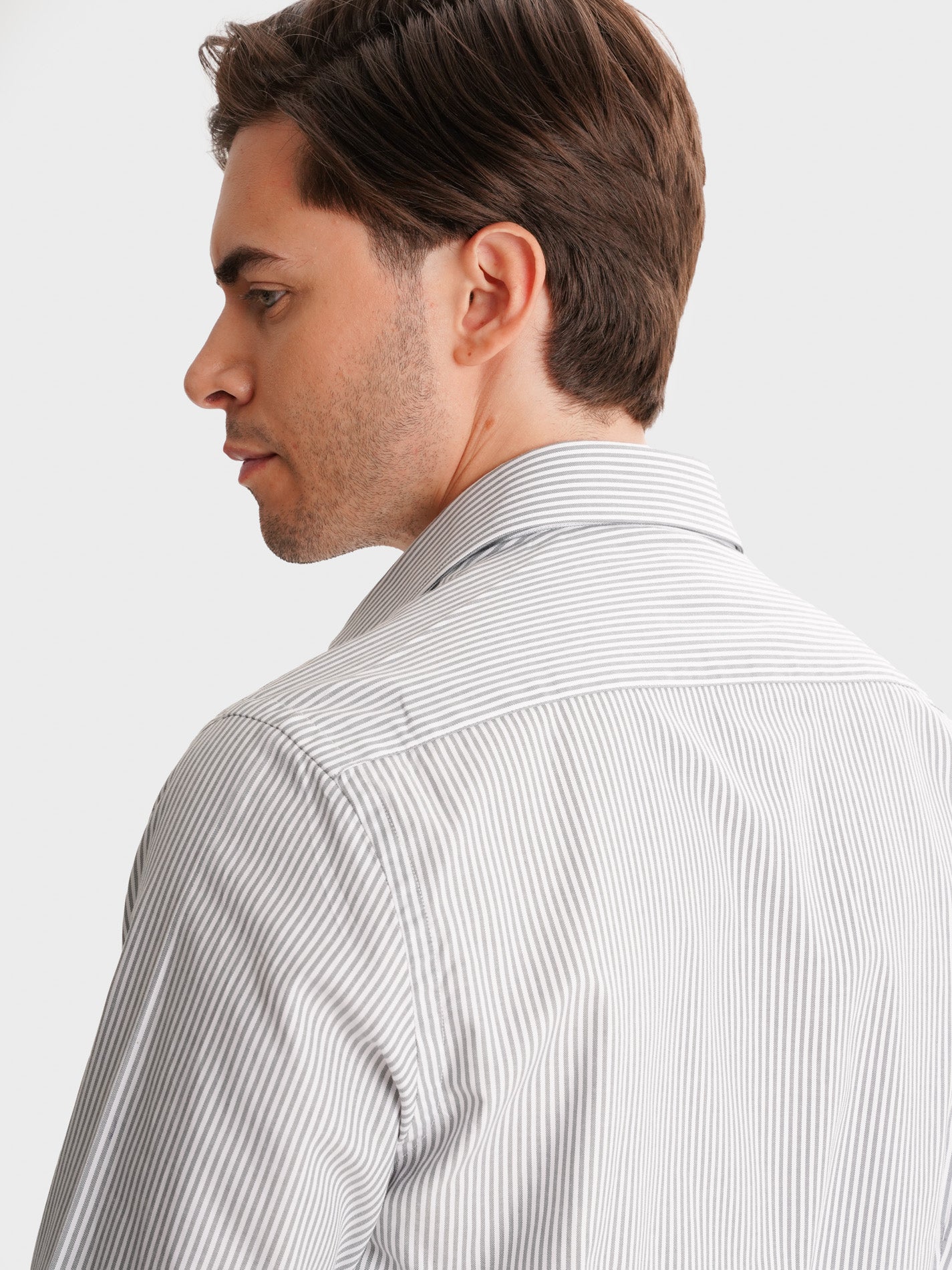 CAMISA MR GRIS SLIM FIT. AZUL