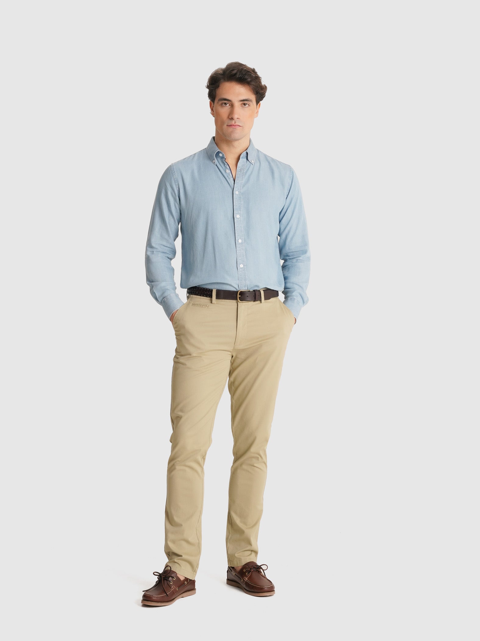 TWILL CAMELS SLIM FIT MR. BLUE