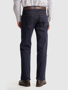 CALÇAS GANGA PRETAS REGULAR FIT MR. BLUE