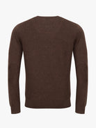THIN BROWN PULLOVER WITH REGULAR FIT MR ELBOW PADS. BLUE
