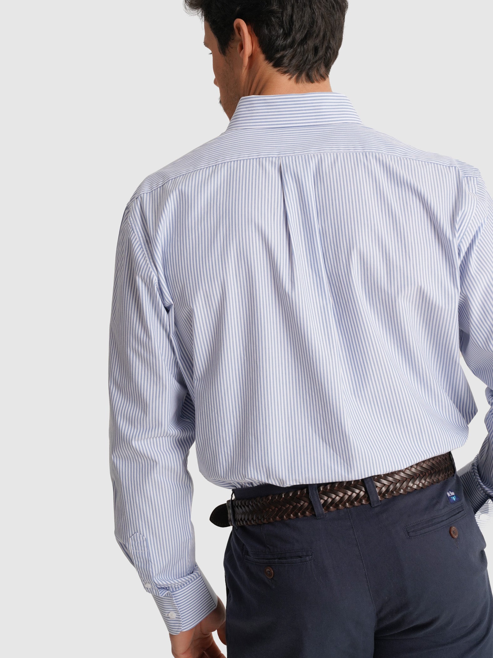 BLUE LONG SLEEVE REGULAR FIT MR SHIRT. BLUE