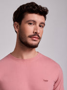 PINK COTTON T-SHIRT SHORT SLEEVE REGULAR FIT MR. BLUE