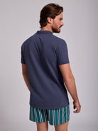 BLUE COTTON POLO SHORT SLEEVE REGULAR FIT MR. BLUE