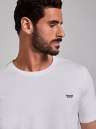 T-SHIRT ALGODÃO BRANCA MANGA CURTA REGULAR FIT MR. BLUE
