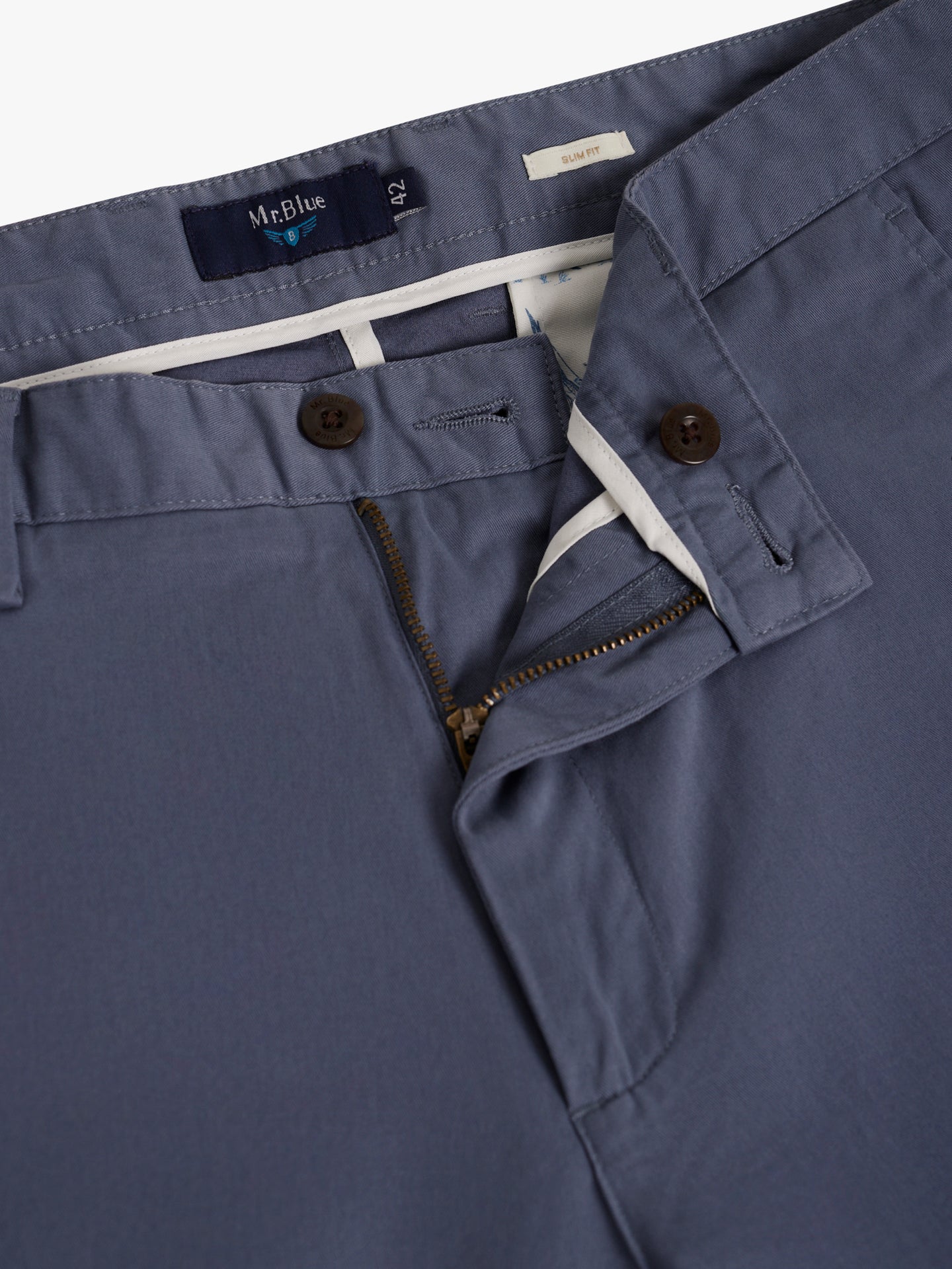 BLUE SLIM FIT TROUSERS MR. BLUE