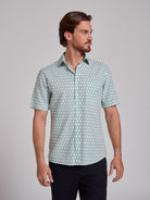 CAMISA LINO VERDE MANGA CORTA REGULAR FIT MR. AZUL