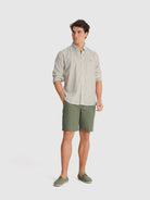 CAMISA MANGA LARGA VERDE REGULAR FIT MR. AZUL