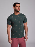 CAMISETA ALGODÓN VERDE MANGA CORTA REGULAR FIT MR. AZUL