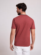 CAMISETA ALGODÓN ROJA MANGA CORTA REGULAR FIT MR. AZUL