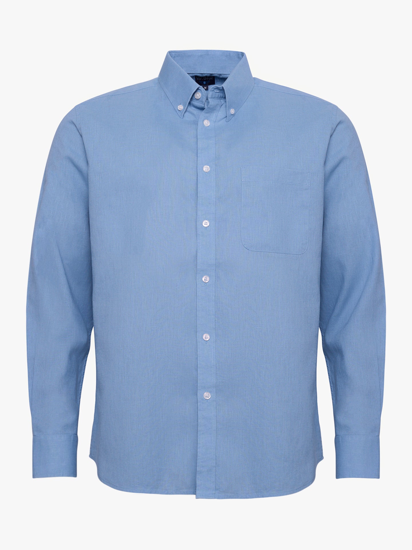 CAMISA LINO AZUL MANGA LARGA REGULAR FIT MR. AZUL