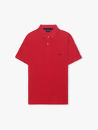RED PIQUET POLO SHORT SLEEVE REGULAR FIT MR. BLUE