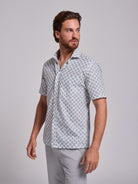 BLUE LINEN SHIRT SHORT SLEEVE REGULAR FIT MR. BLUE