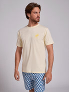 CAMISETA DE ALGODÓN AMARILLA MANGA CORTA REGULAR FIT MR. AZUL